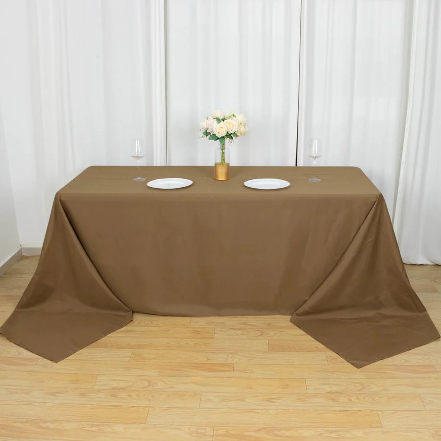 90x156-Inch RECTANGULAR Polyester Tablecloths Reception Catering Wedding Party - Picture 186 of 231