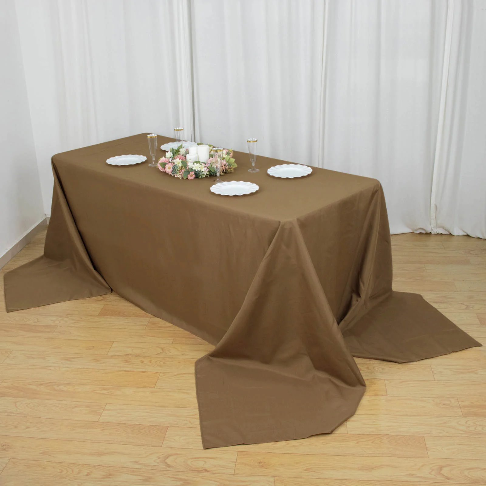 90x156-Inch RECTANGULAR Polyester Tablecloths Reception Catering Wedding Party - Picture 187 of 231