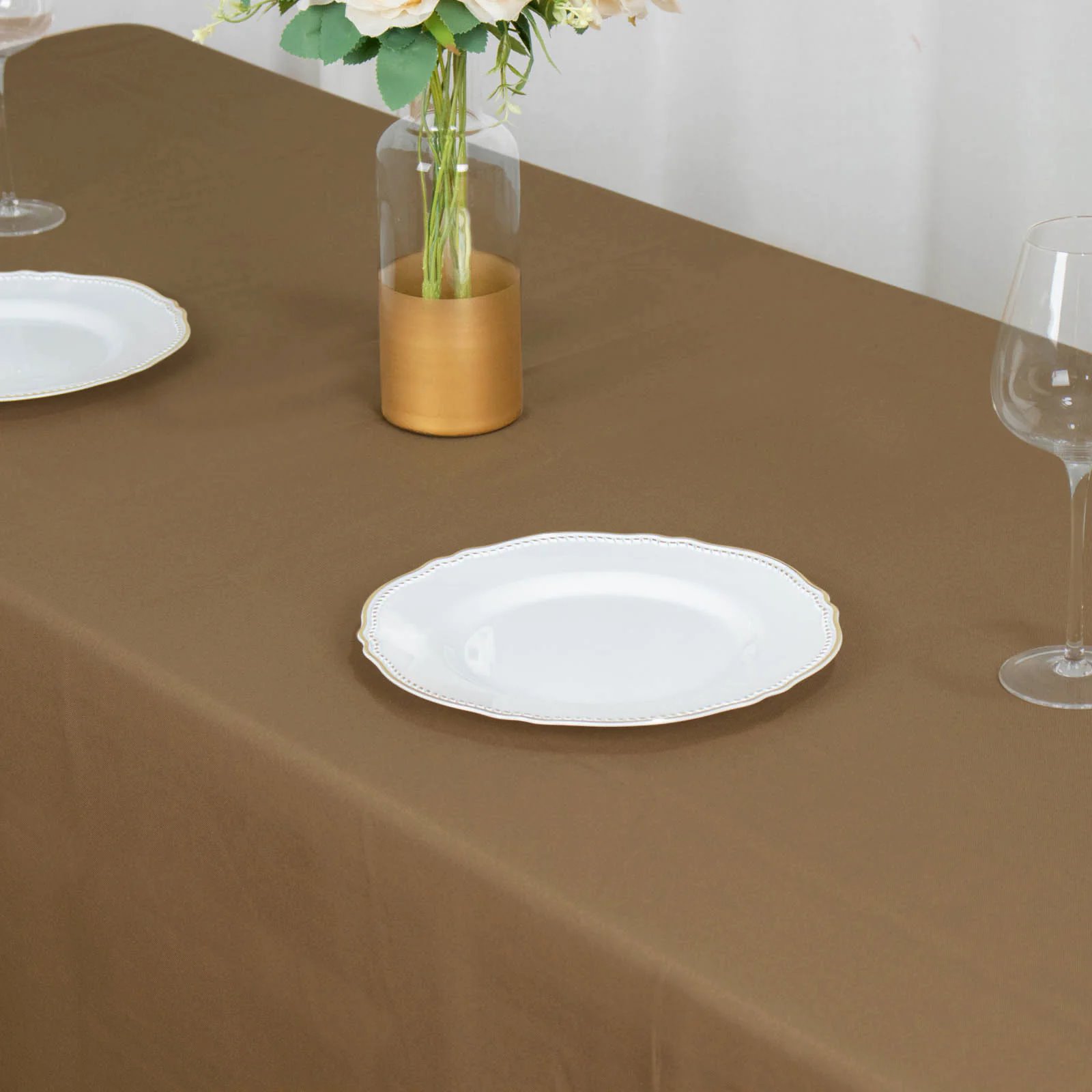 90x156-Inch RECTANGULAR Polyester Tablecloths Reception Catering Wedding Party - Picture 190 of 231