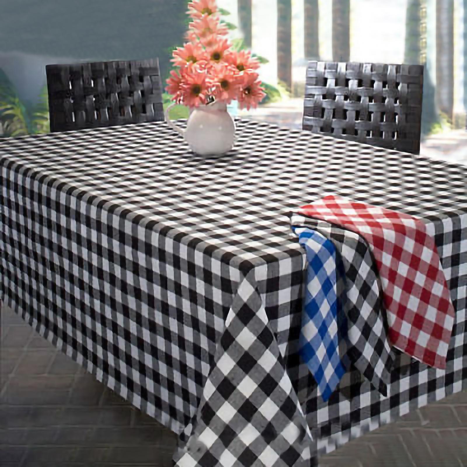 60x126" Checkered Gingham Tablecloth Polyester Rectangular Linens Wedding PARTY - Picture 9 of 53
