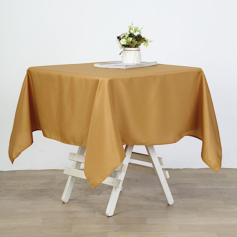 15 pcs 54" SQUARE POLYESTER TABLECLOTHS Wedding Party Catering Dinner Linens - Picture 79 of 211