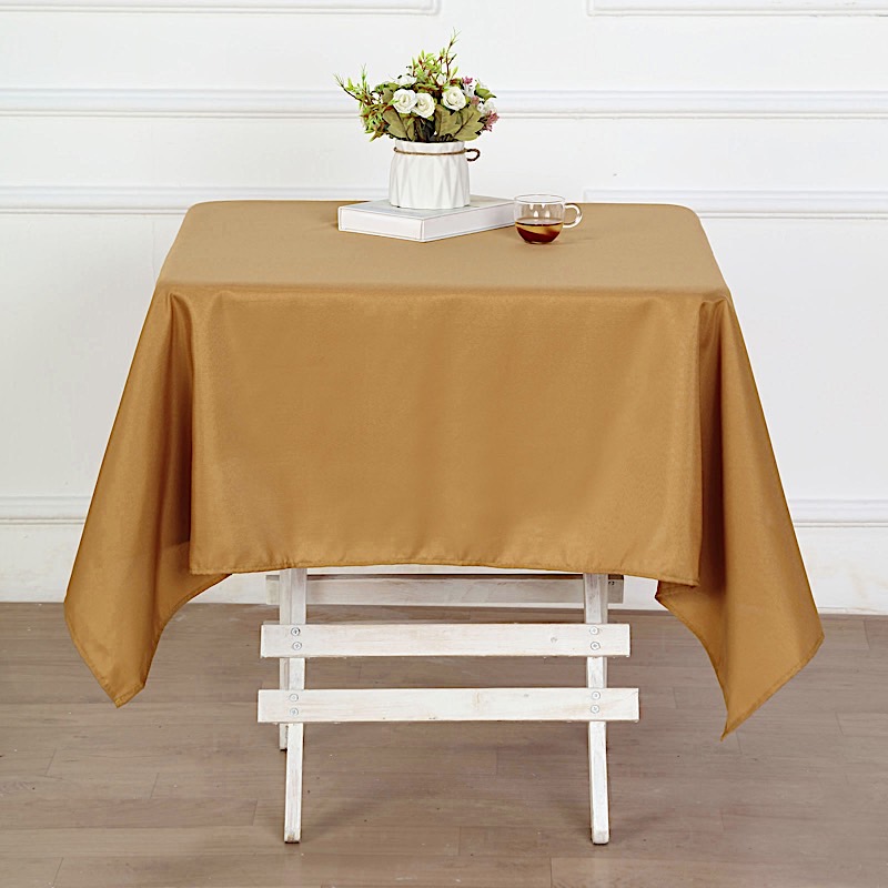 15 pcs 54" SQUARE POLYESTER TABLECLOTHS Wedding Party Catering Dinner Linens - Picture 81 of 211