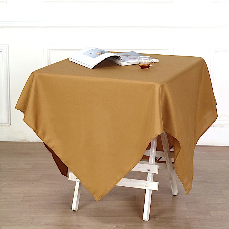 15 pcs 54" SQUARE POLYESTER TABLECLOTHS Wedding Party Catering Dinner Linens - Picture 84 of 211