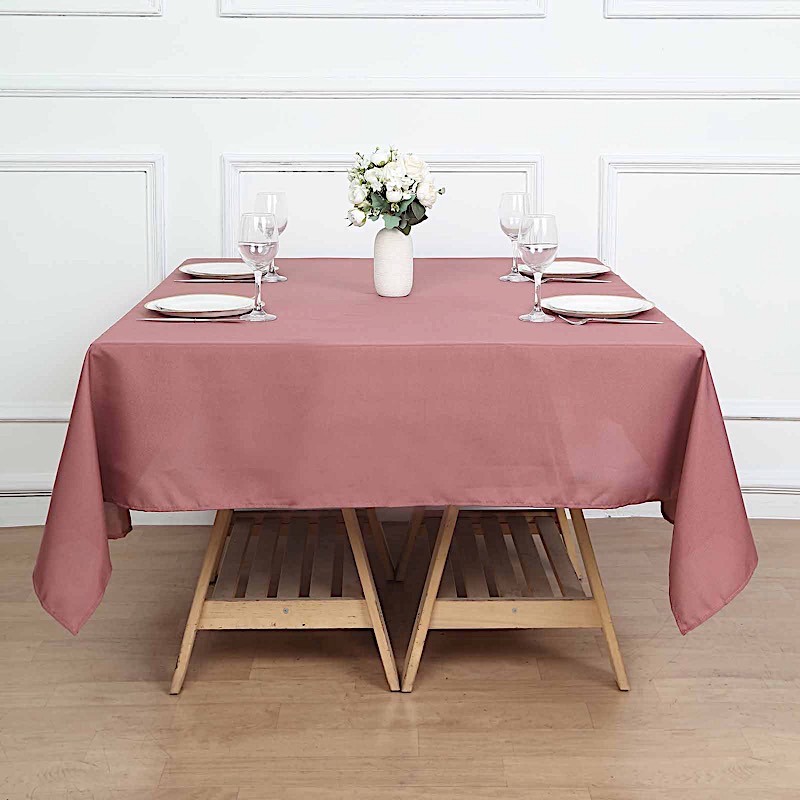 10 pcs 70 x 70" SQUARE POLYESTER Tablecloths Wedding Table Linens for Catering - Picture 75 of 268