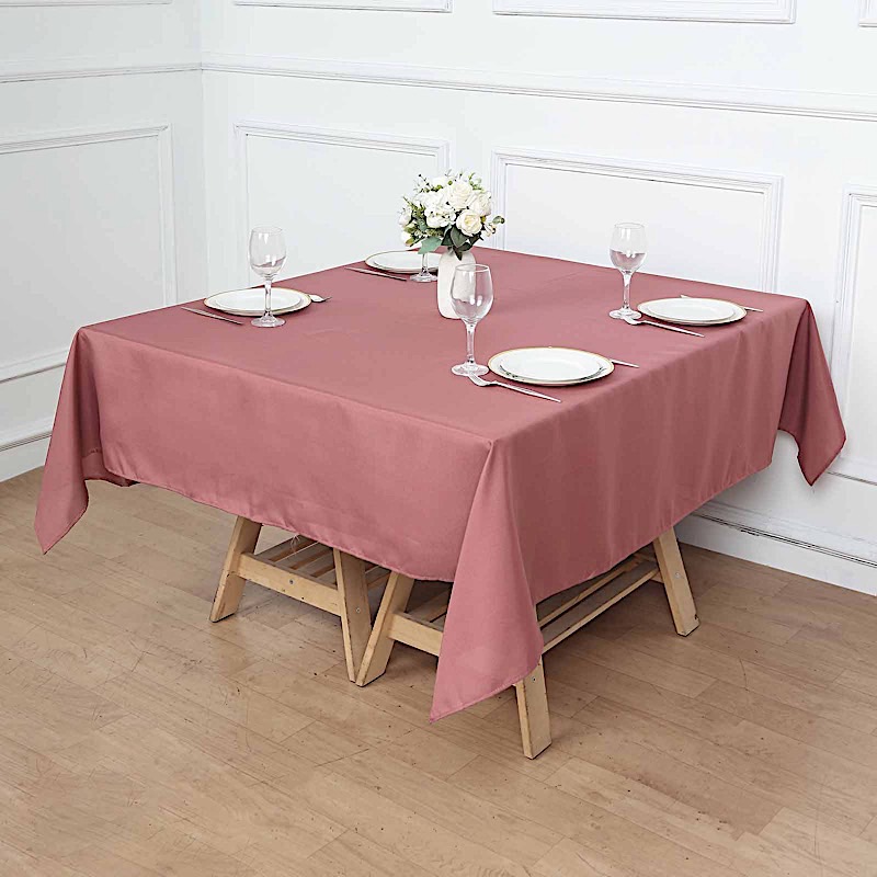 10 pcs 70 x 70" SQUARE POLYESTER Tablecloths Wedding Table Linens for Catering - Picture 74 of 268