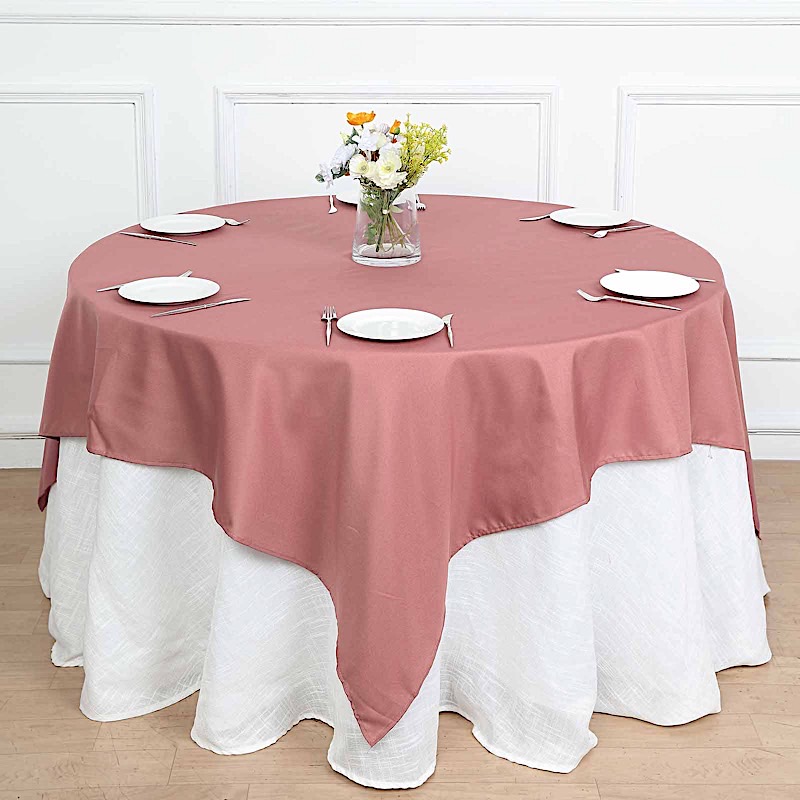 10 pcs 70 x 70" SQUARE POLYESTER Tablecloths Wedding Table Linens for Catering - Picture 77 of 268