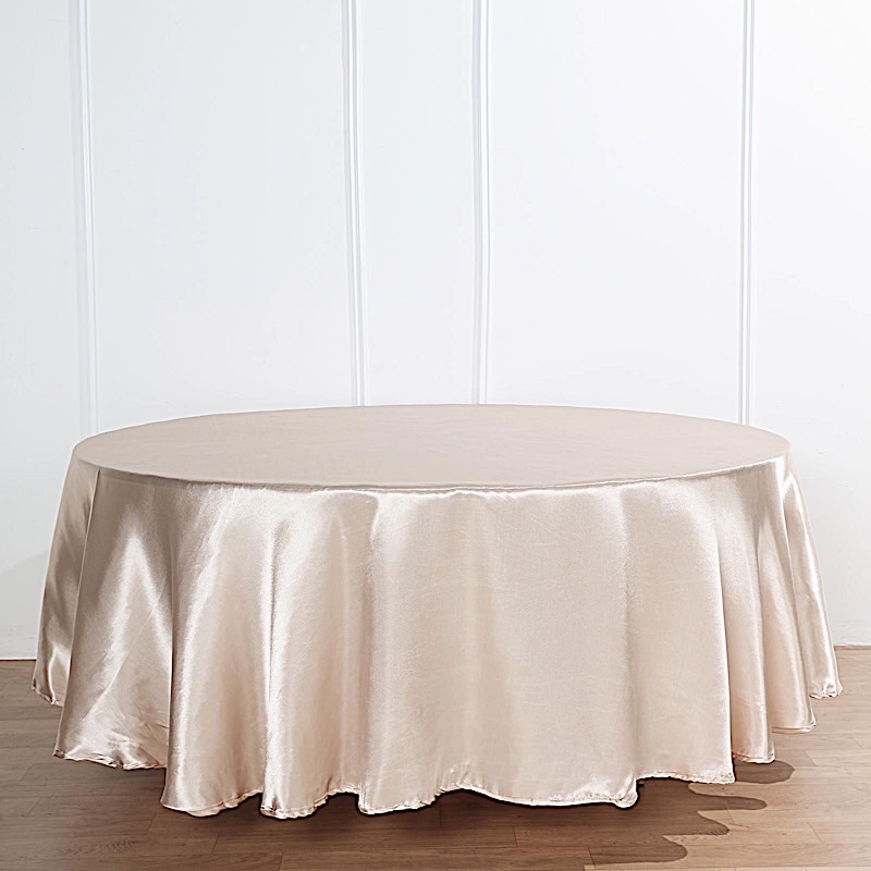 10 pcs 90" ROUND Satin TABLECLOTHS Wedding Party Banquet Special Event Linens - Picture 14 of 58