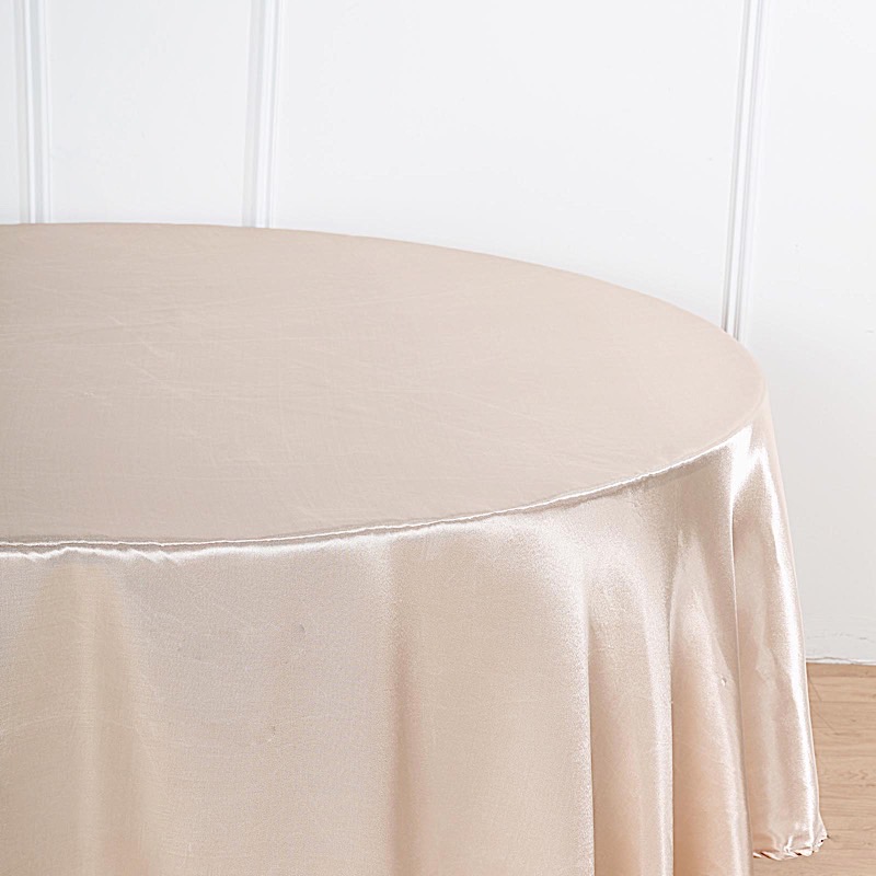 10 pcs 90" ROUND Satin TABLECLOTHS Wedding Party Banquet Special Event Linens - Picture 13 of 58