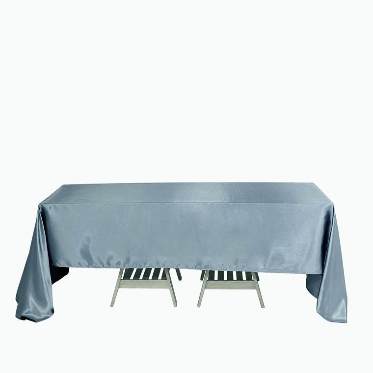 6 pcs 60x126" RECTANGLE Satin TABLECLOTHS Wedding Ceremony Party Banquet Linens - Picture 42 of 141