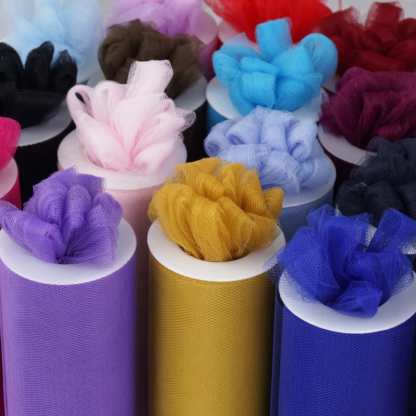 White TULLE NET FABRIC 6/" x 25 yards Bolt Crafts Sewing Put-up Wedding Party