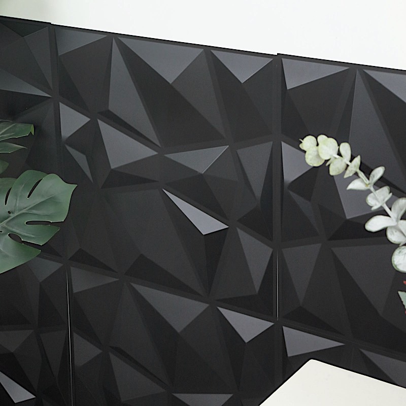 12 Square 20" x 20" Matte PVC Stick On Wall Panels 3D Diamond Design Party Event - Picture 8 of 18