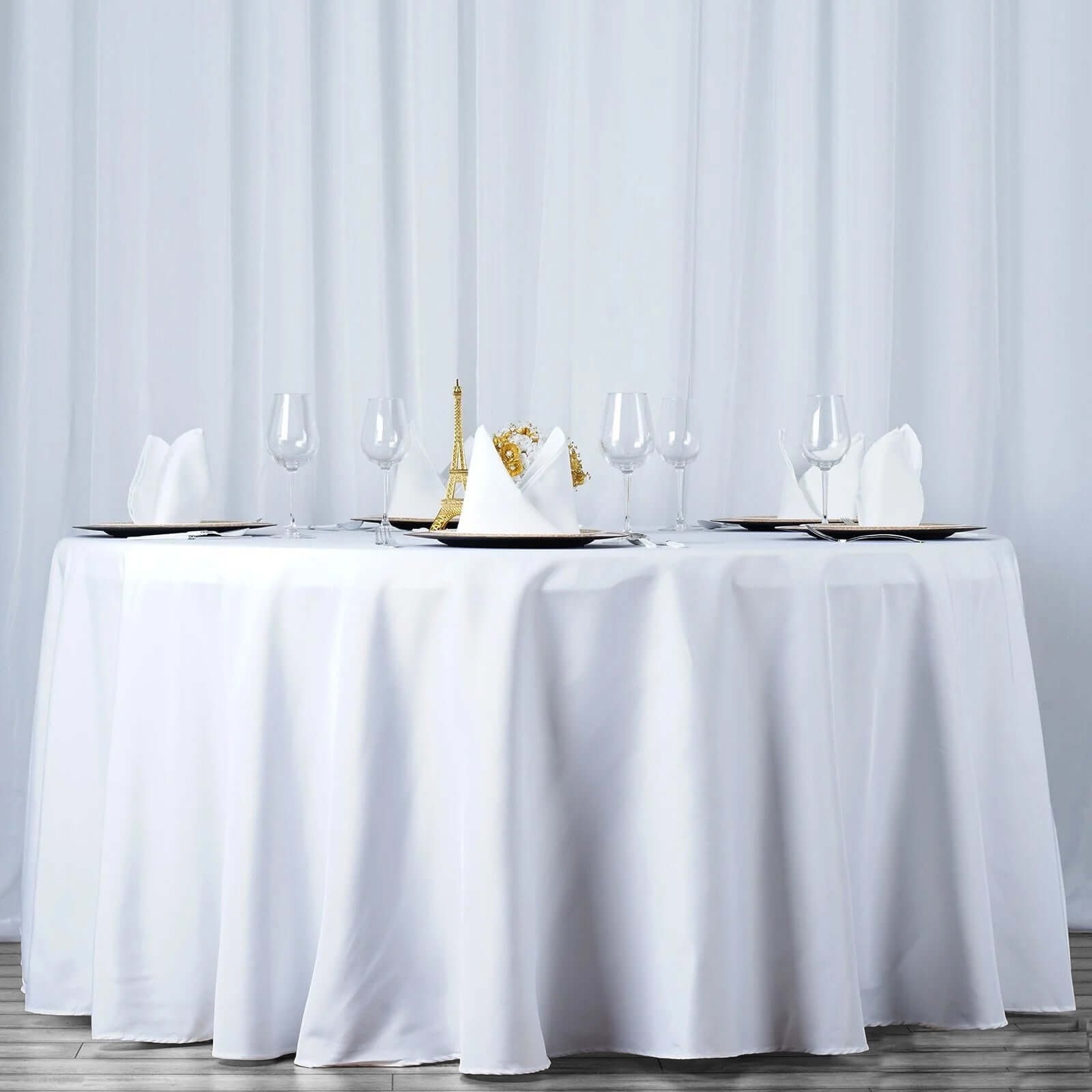 Round 120" Premium High Quality Polyester Tablecloth Wedding Party Table Linens - Picture 161 of 163
