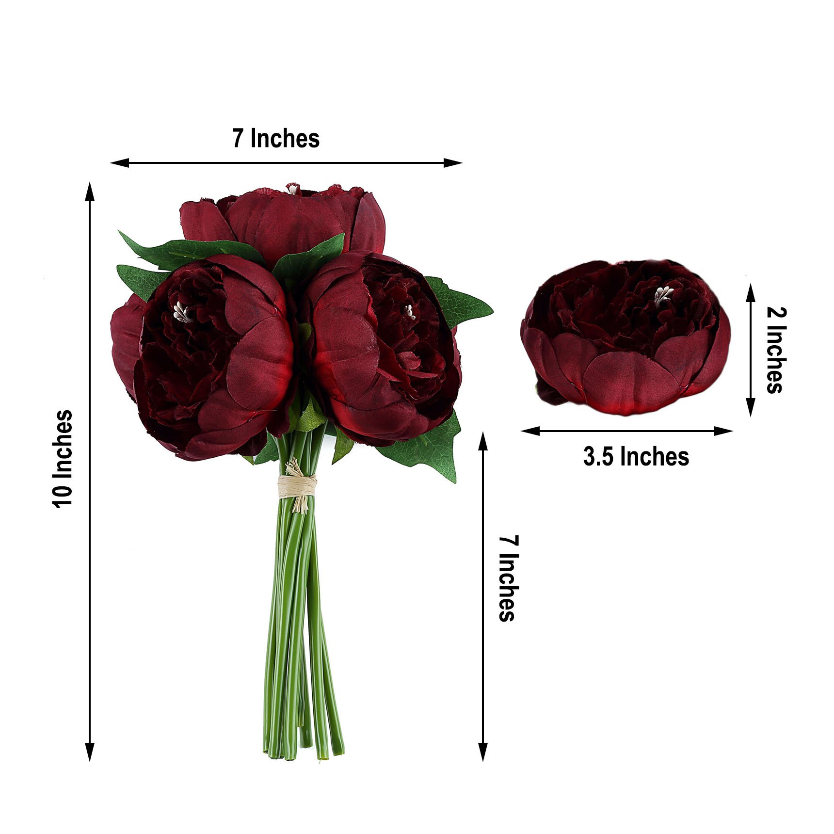 10" Silk Artificial Peony Flowers Wedding Centerpieces Arrangements Bouquets - Picture 13 of 60