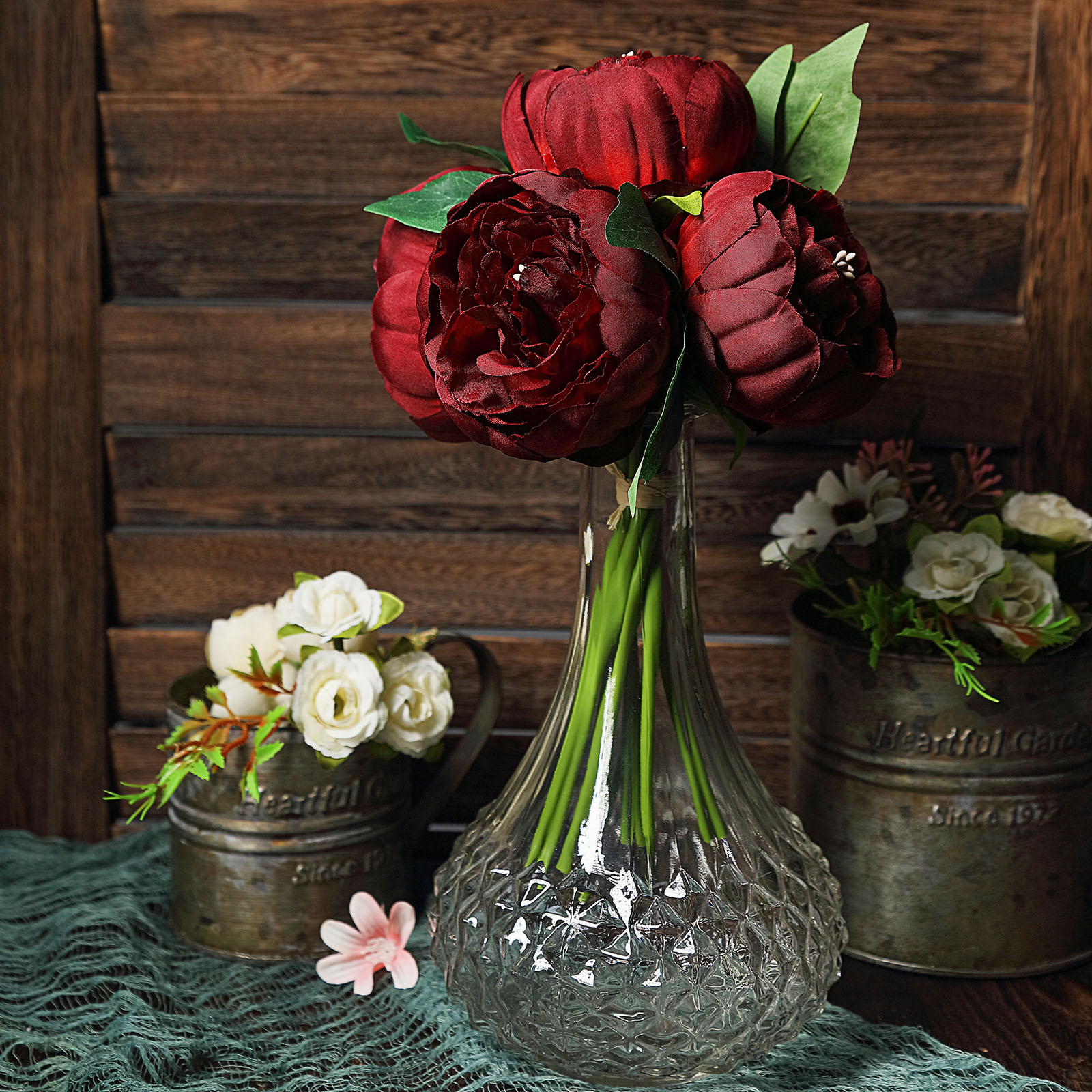 10" Silk Artificial Peony Flowers Wedding Centerpieces Arrangements Bouquets - Picture 17 of 60