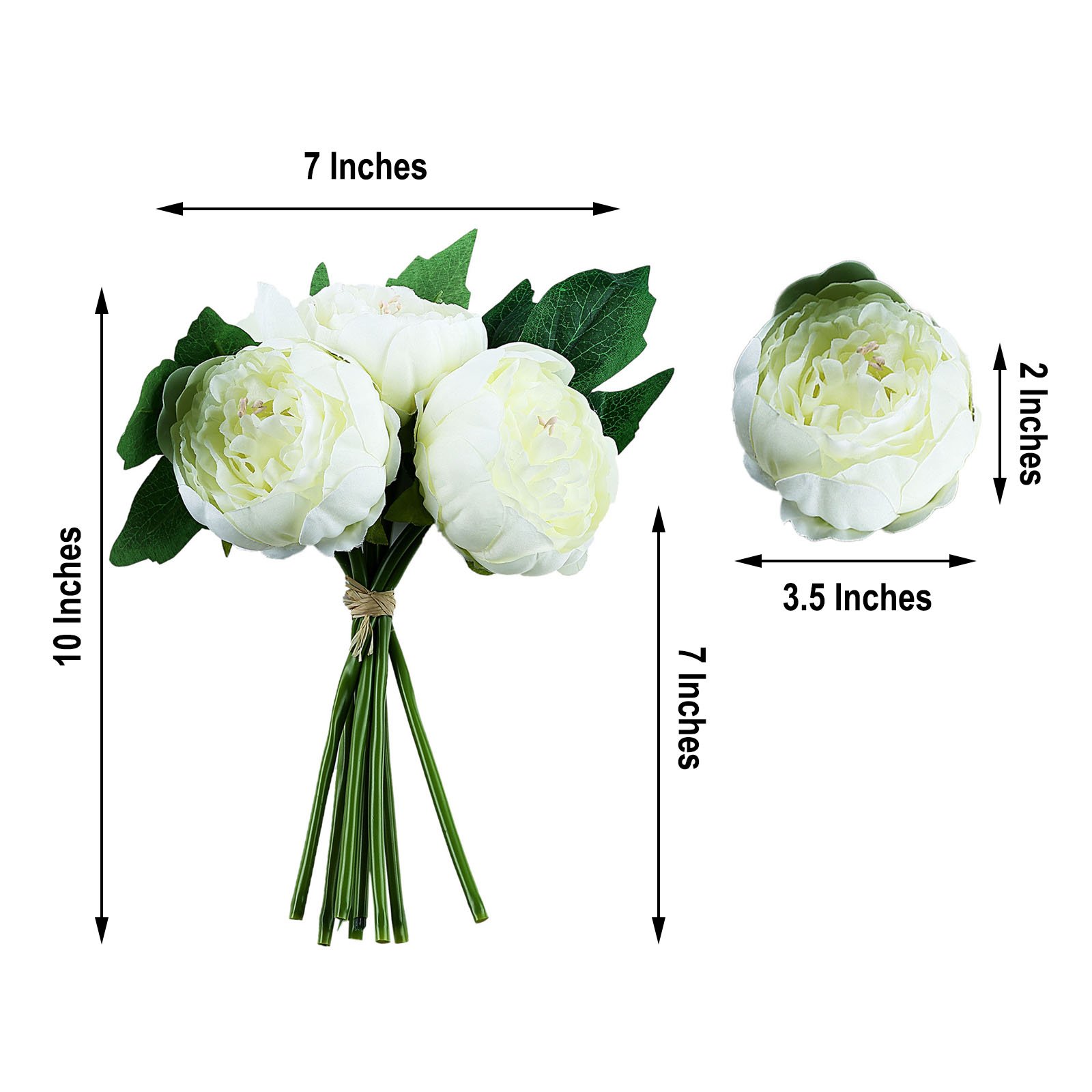 10" Silk Artificial Peony Flowers Wedding Centerpieces Arrangements Bouquets - Picture 20 of 60
