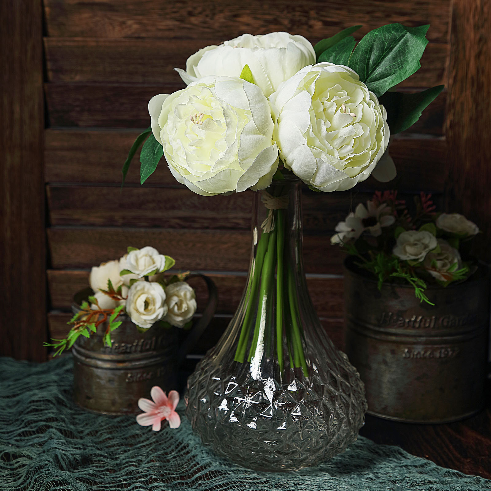 10" Silk Artificial Peony Flowers Wedding Centerpieces Arrangements Bouquets - Picture 24 of 60