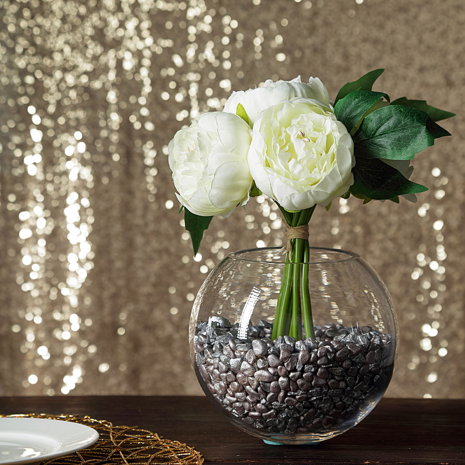 10" Silk Artificial Peony Flowers Wedding Centerpieces Arrangements Bouquets - Picture 22 of 60