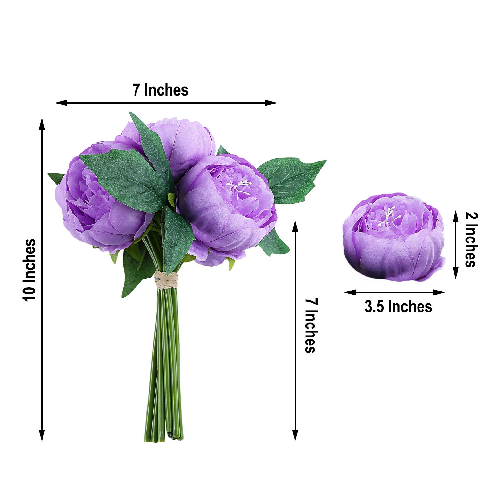 10" Silk Artificial Peony Flowers Wedding Centerpieces Arrangements Bouquets - Picture 34 of 60