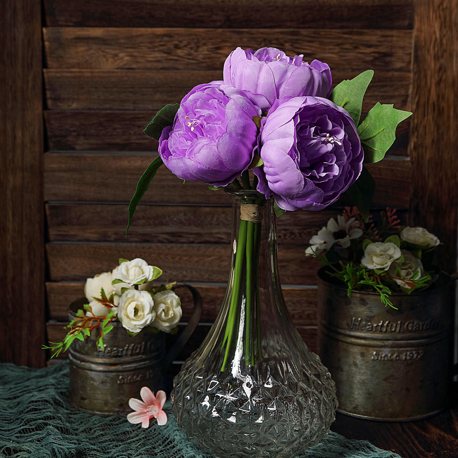 10" Silk Artificial Peony Flowers Wedding Centerpieces Arrangements Bouquets - Picture 38 of 60