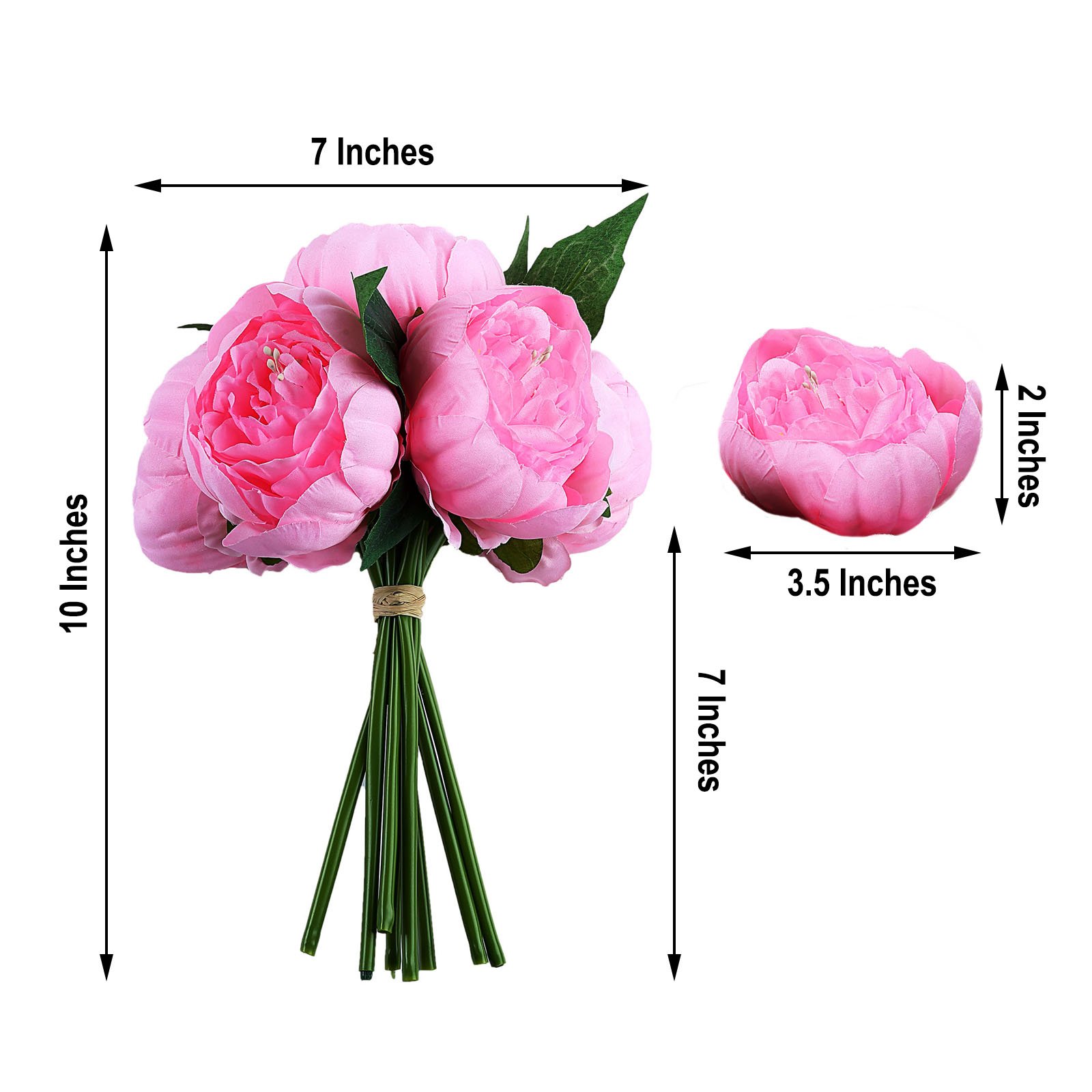 10" Silk Artificial Peony Flowers Wedding Centerpieces Arrangements Bouquets - Picture 49 of 60