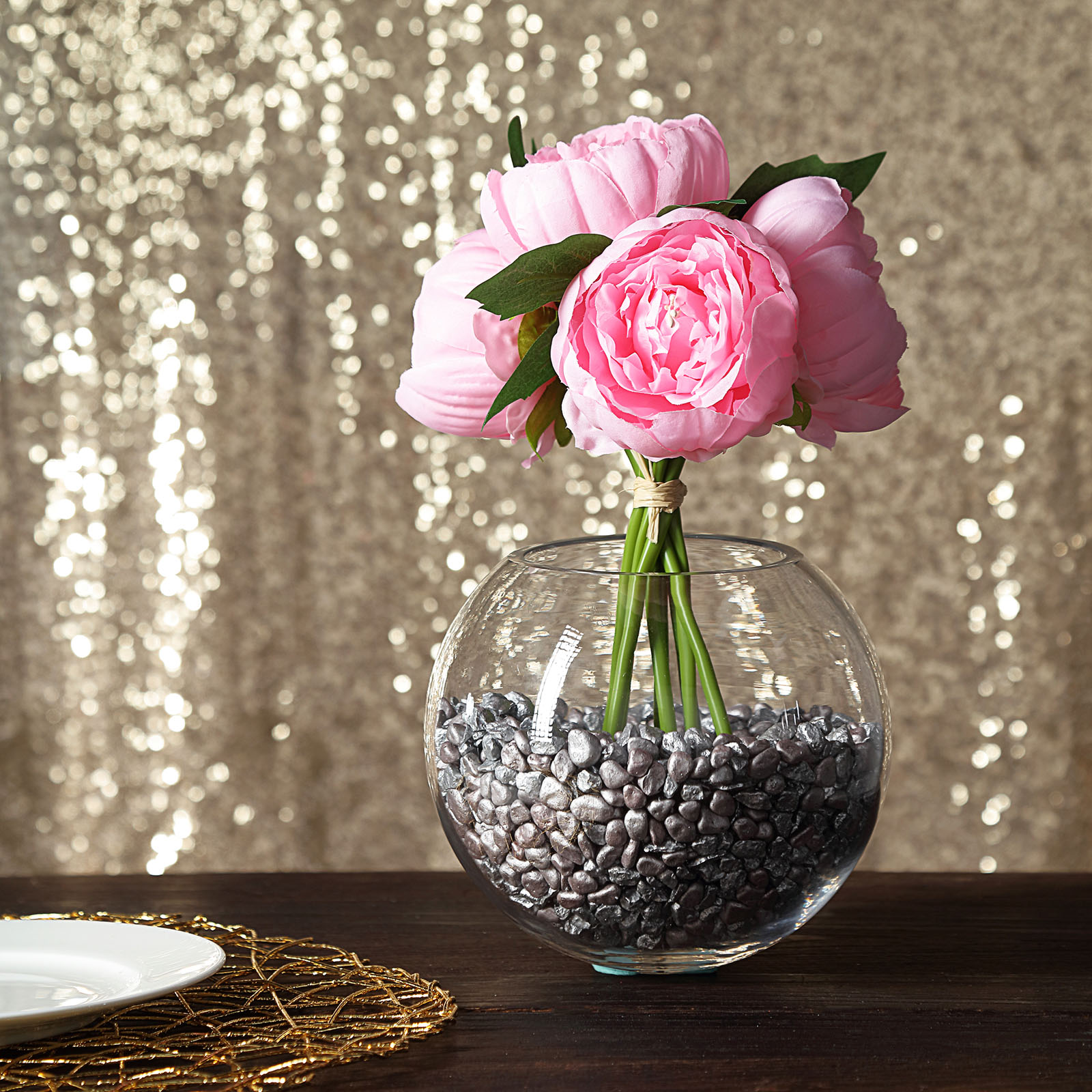 10" Silk Artificial Peony Flowers Wedding Centerpieces Arrangements Bouquets - Picture 52 of 60