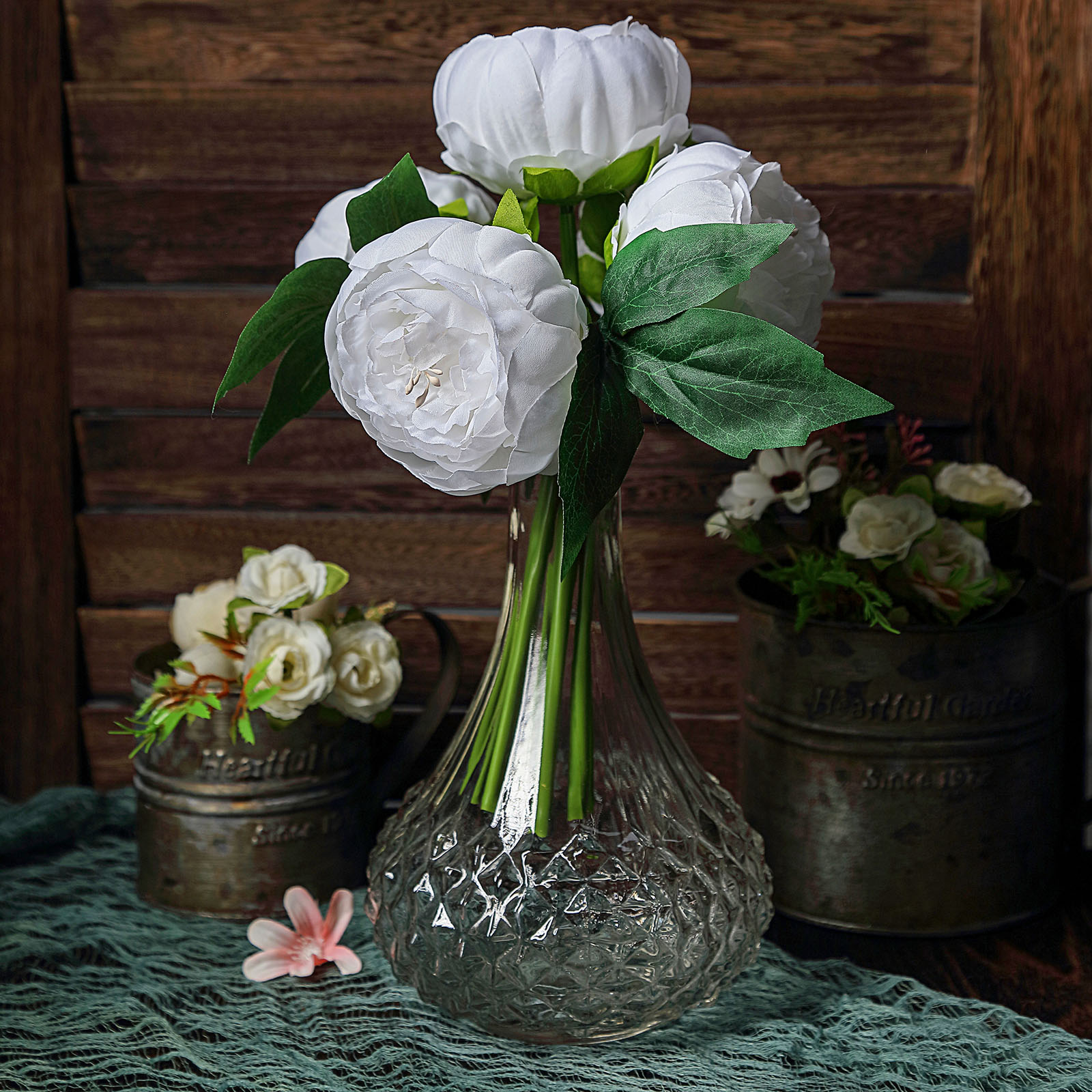 10" Silk Artificial Peony Flowers Wedding Centerpieces Arrangements Bouquets - Picture 60 of 60