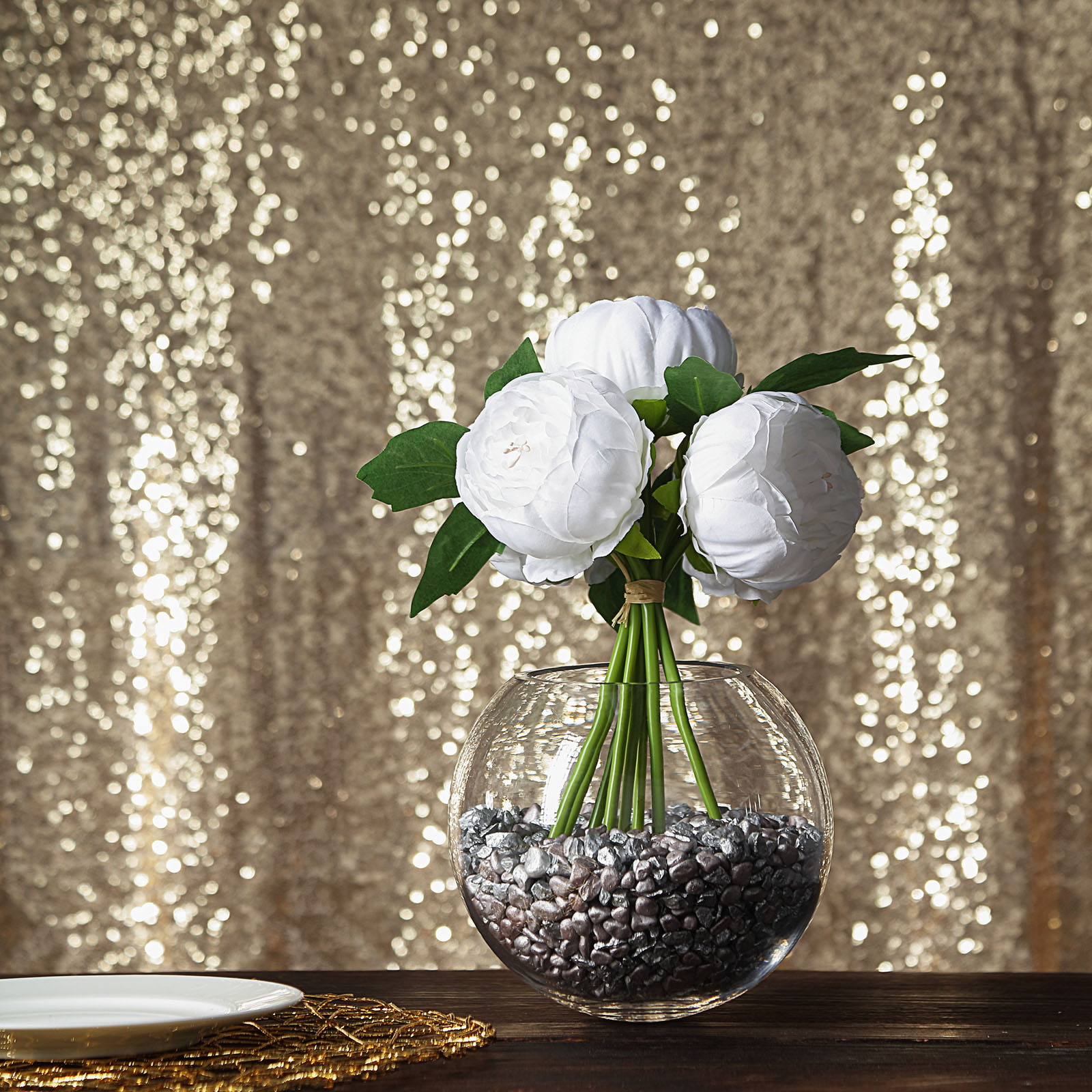 10" Silk Artificial Peony Flowers Wedding Centerpieces Arrangements Bouquets - Picture 59 of 60