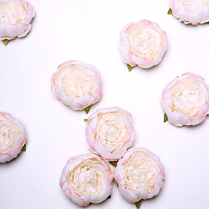 10 pcs 3-Inch Artificial Faux SILK PEONY FLOWER Heads Wedding Party Supplies - Picture 17 of 54