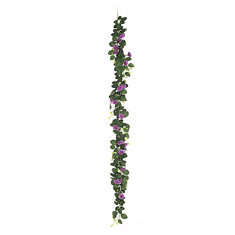 6 ft long 20 Silk Rose Flowers Garland with Leaves and Bendable Wire Vines Sale - Picture 21 of 44