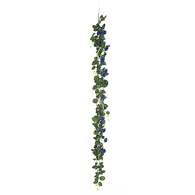 6 ft long 20 Silk Rose Flowers Garland with Leaves and Bendable Wire Vines Sale - Picture 33 of 44