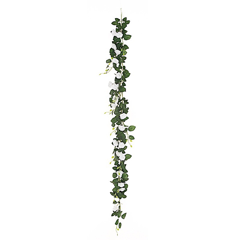 6 ft long 20 Silk Rose Flowers Garland with Leaves and Bendable Wire Vines Sale - Picture 39 of 44