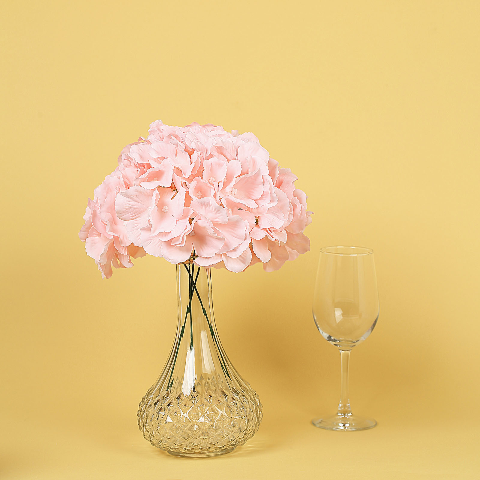 10 Silk Hydrangea Flowers Heads with Stems Wedding Party Events Centerpieces - Picture 8 of 44