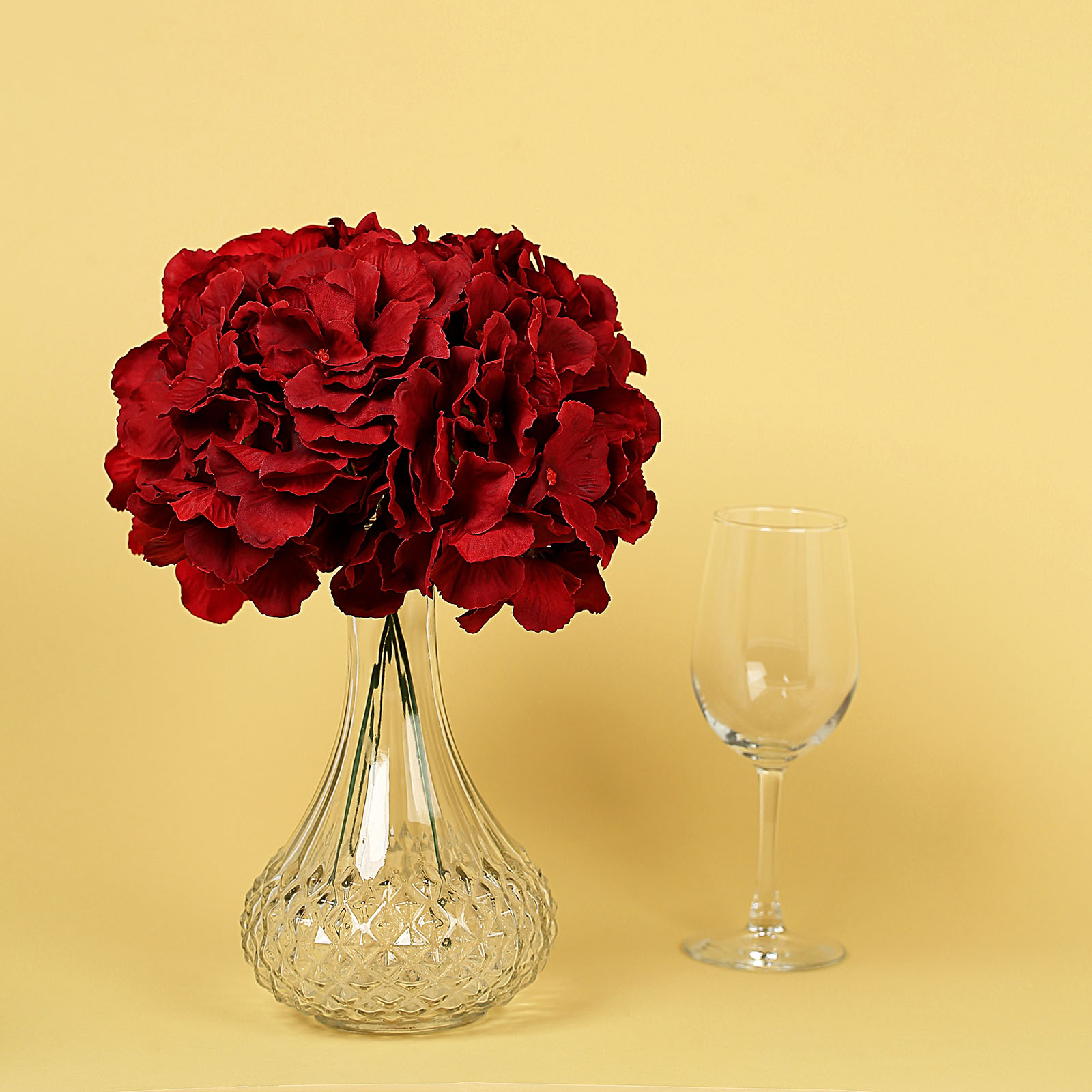 10 Silk Hydrangea Flowers Heads with Stems Wedding Party Events Centerpieces - Picture 34 of 44