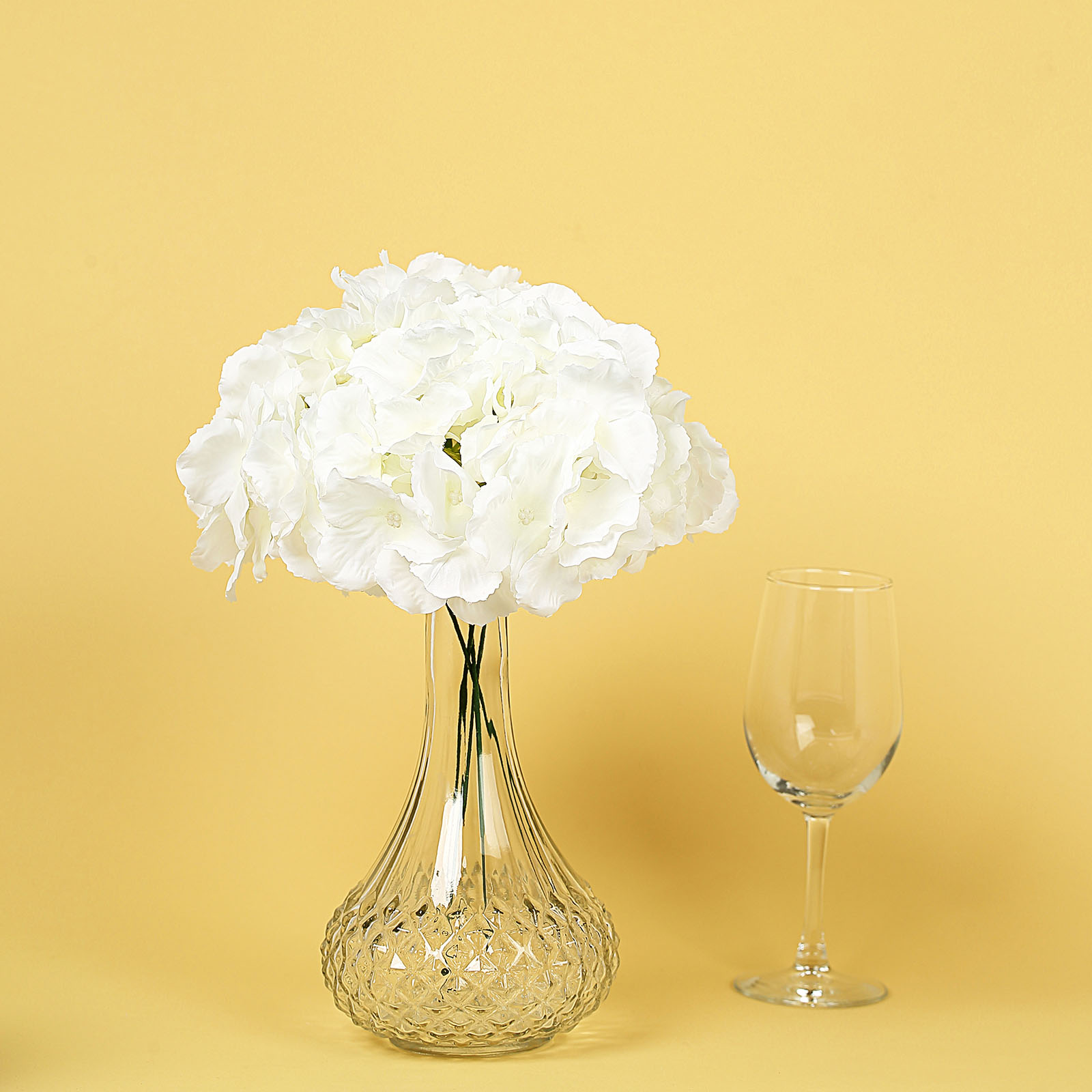 10 Silk Hydrangea Flowers Heads with Stems Wedding Party Events Centerpieces - Picture 16 of 44