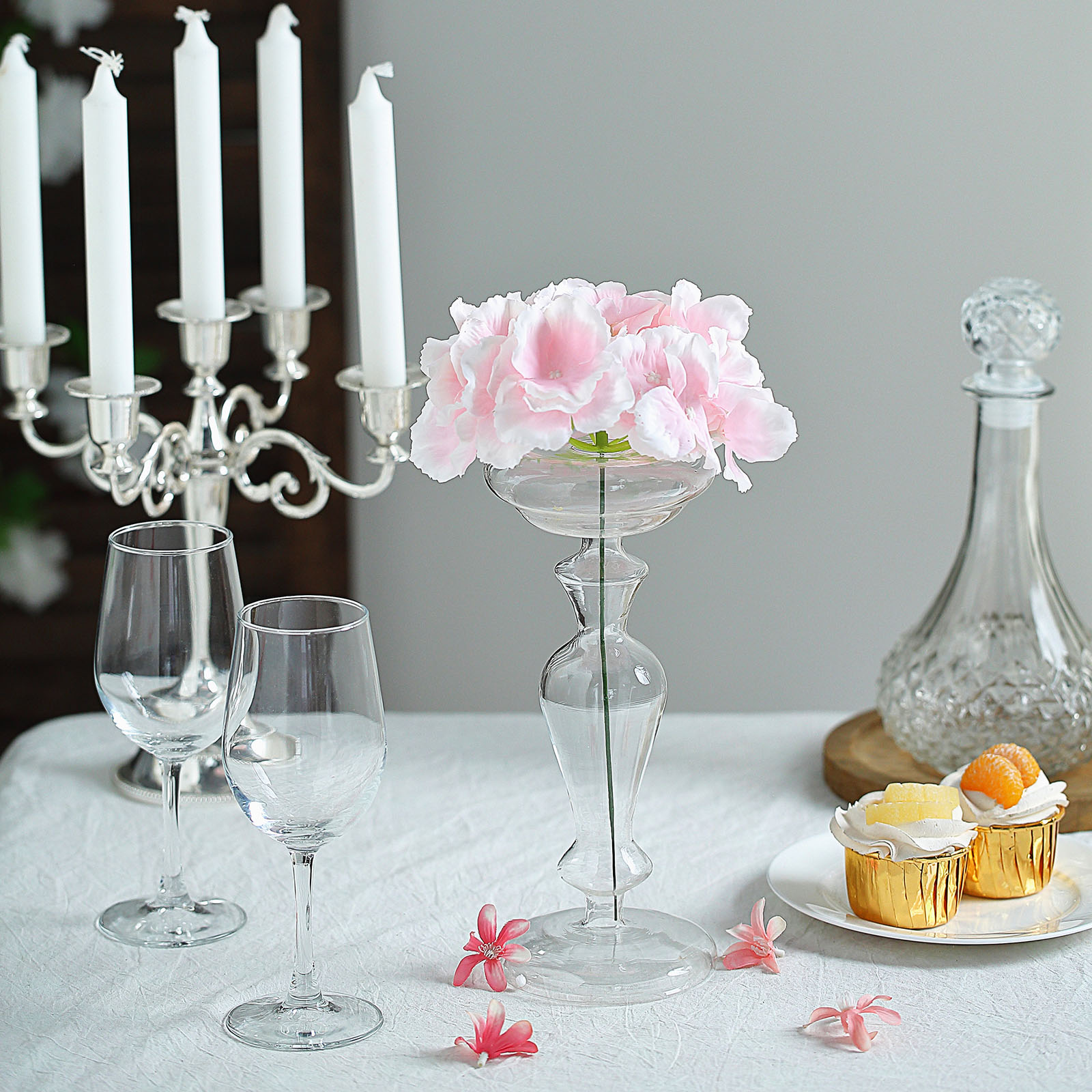 10 Silk Hydrangea Flowers Heads with Stems Wedding Party Events Centerpieces - Picture 19 of 44