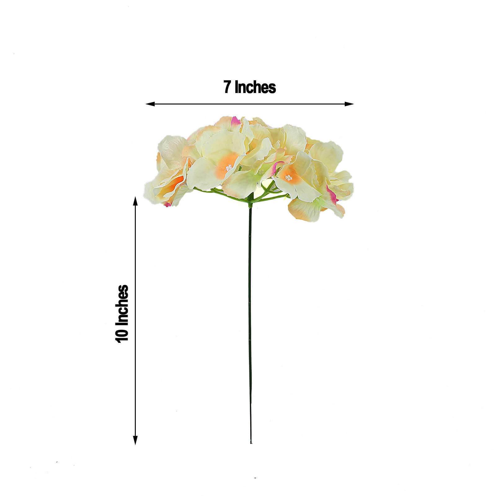 10 Silk Hydrangea Flowers Heads with Stems Wedding Party Events Centerpieces - Picture 38 of 44