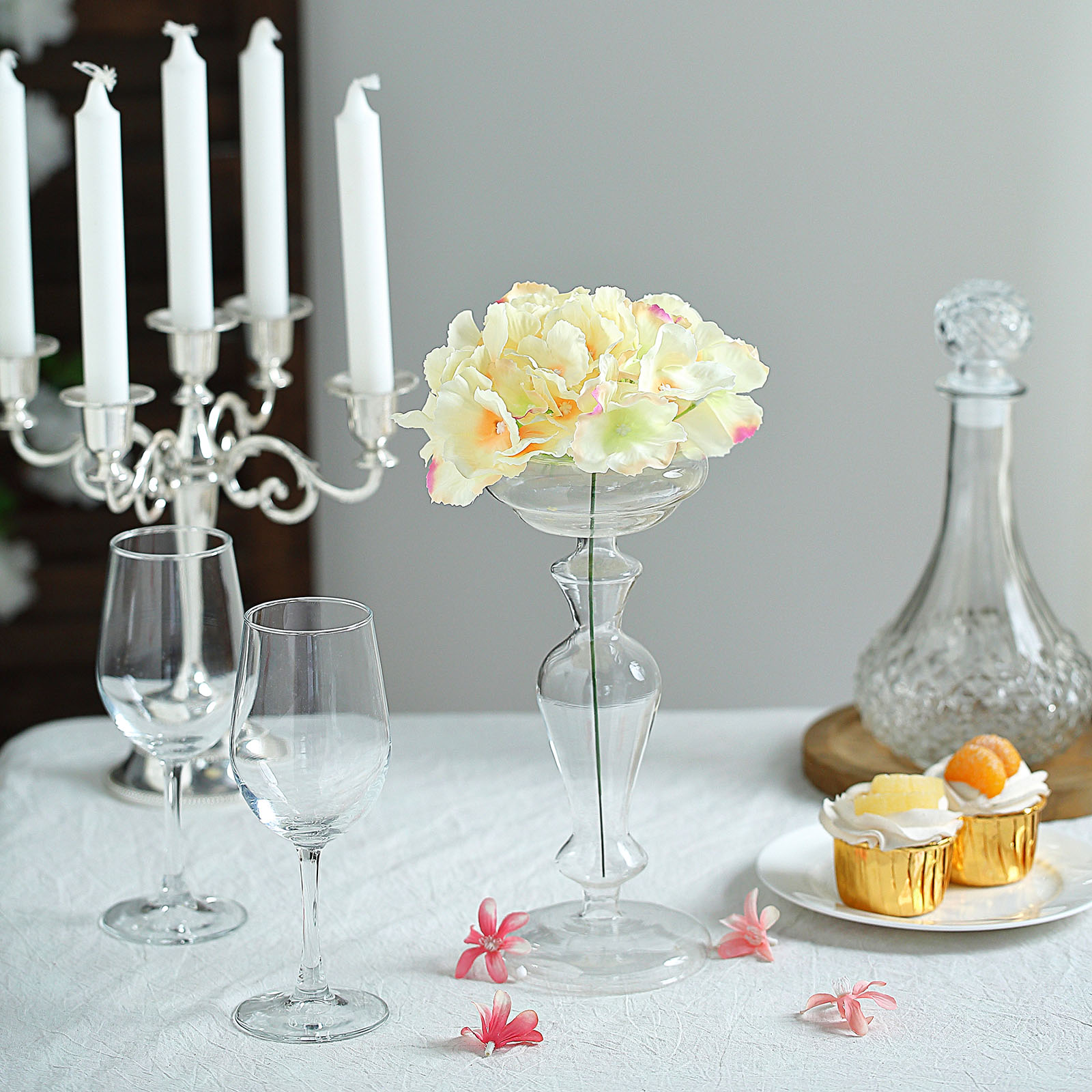 10 Silk Hydrangea Flowers Heads with Stems Wedding Party Events Centerpieces - Picture 39 of 44
