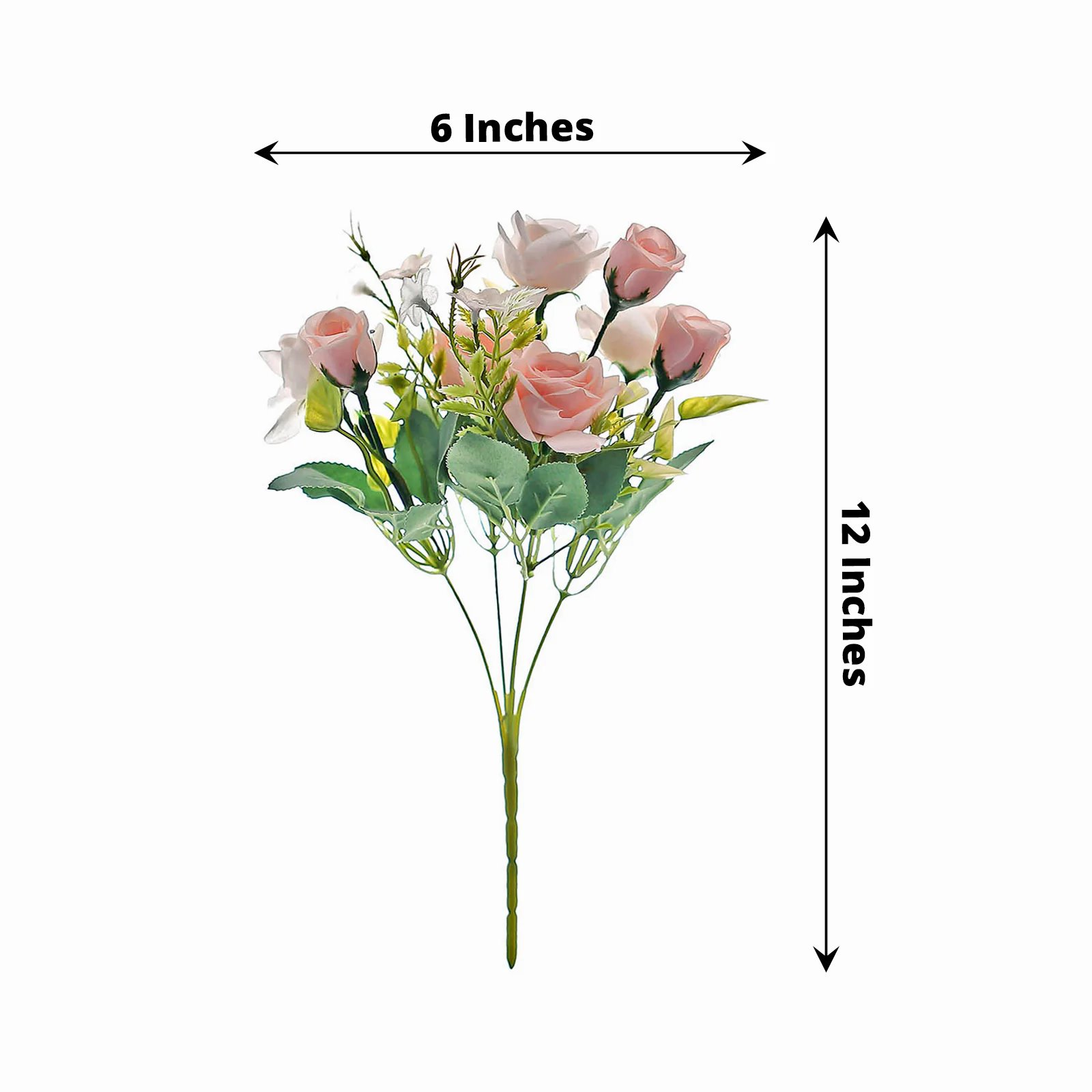 4 Bushes 12" Silk Roses Artificial Flowers Bouquets Party Events Decorations - Picture 6 of 66
