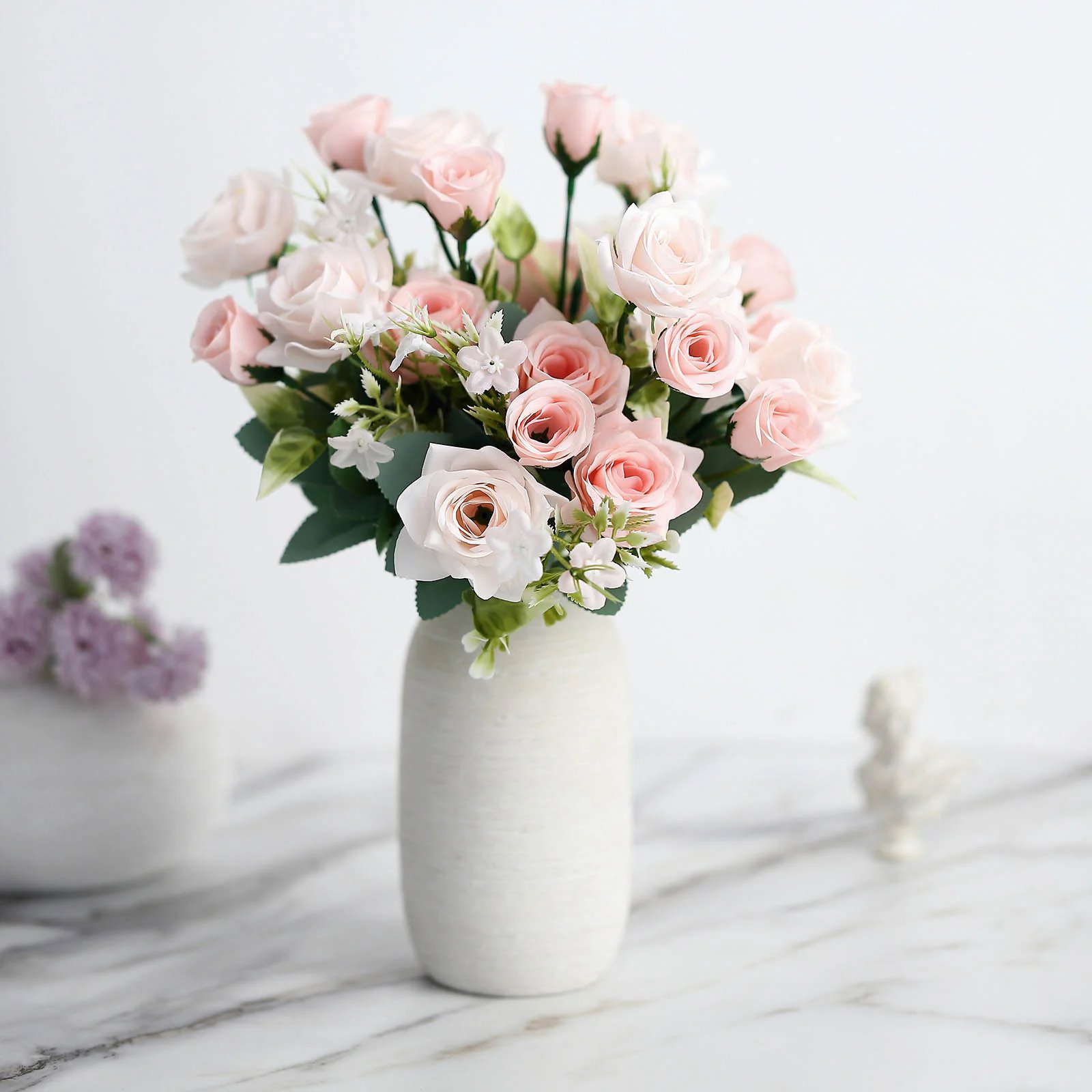 4 Bushes 12" Silk Roses Artificial Flowers Bouquets Party Events Decorations - Picture 4 of 66