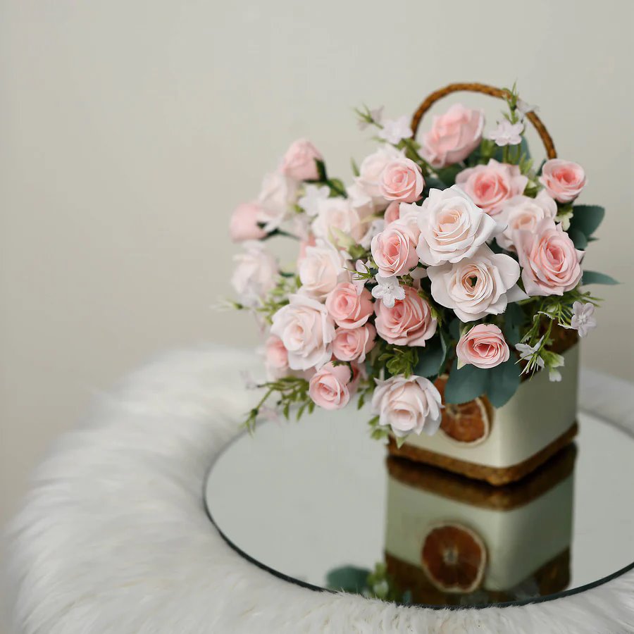 4 Bushes 12" Silk Roses Artificial Flowers Bouquets Party Events Decorations - Picture 10 of 66