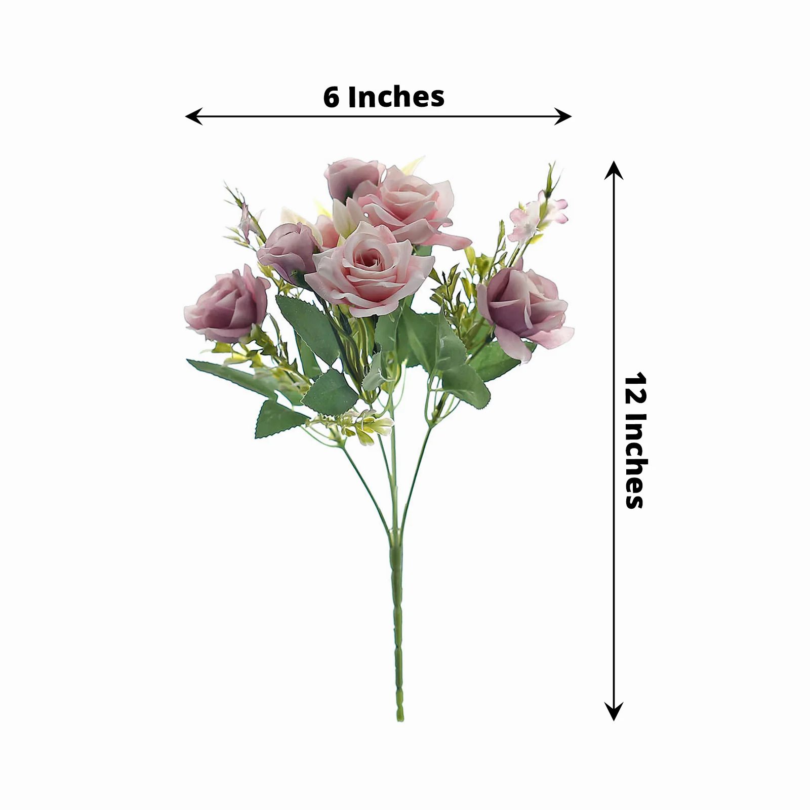 4 Bushes 12" Silk Roses Artificial Flowers Bouquets Party Events Decorations - Picture 22 of 66