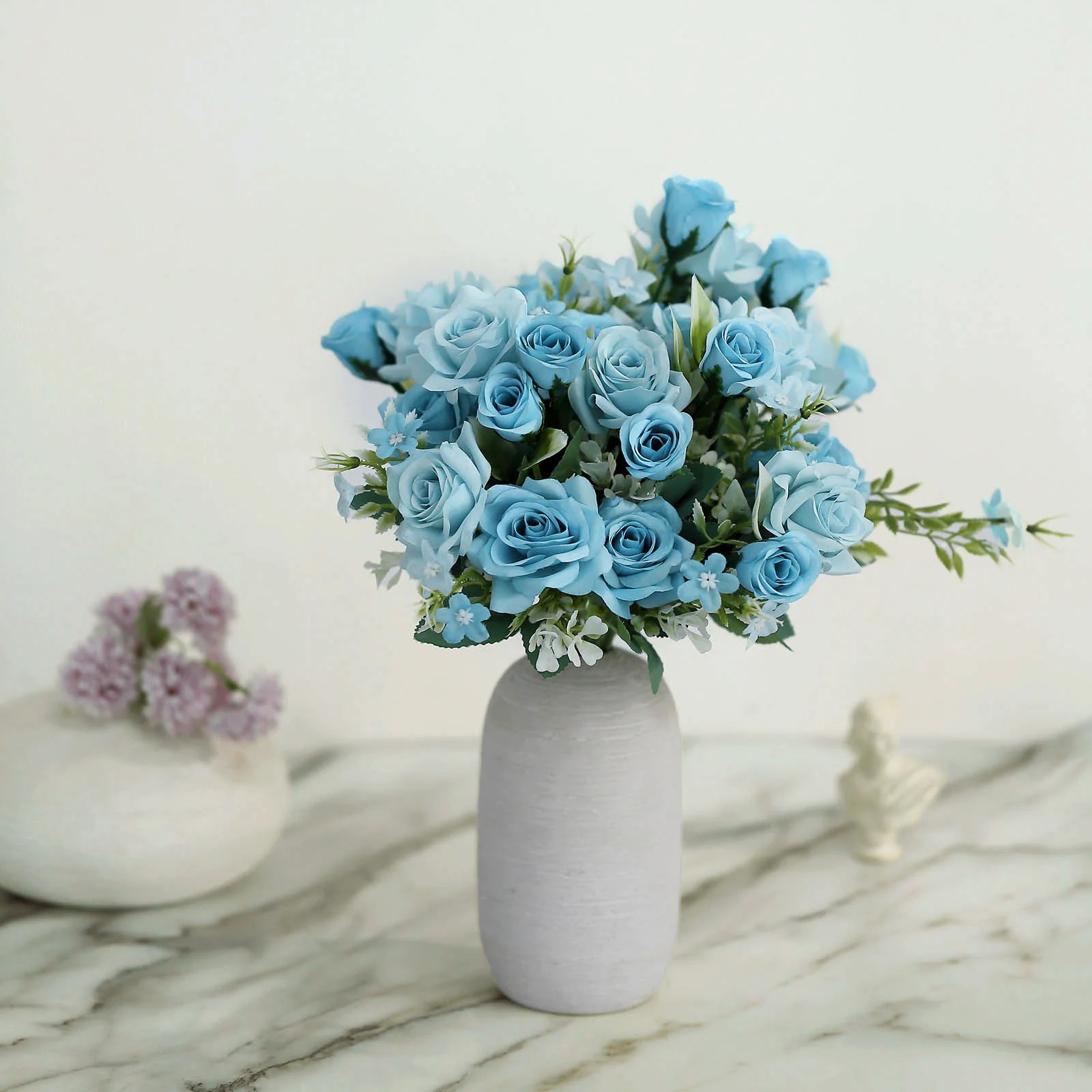 4 Bushes 12" Silk Roses Artificial Flowers Bouquets Party Events Decorations - Picture 12 of 66