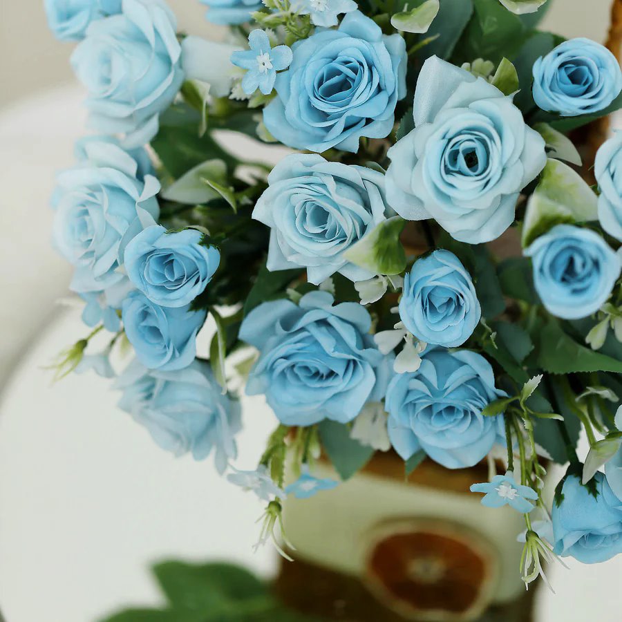 4 Bushes 12" Silk Roses Artificial Flowers Bouquets Party Events Decorations - Picture 18 of 66