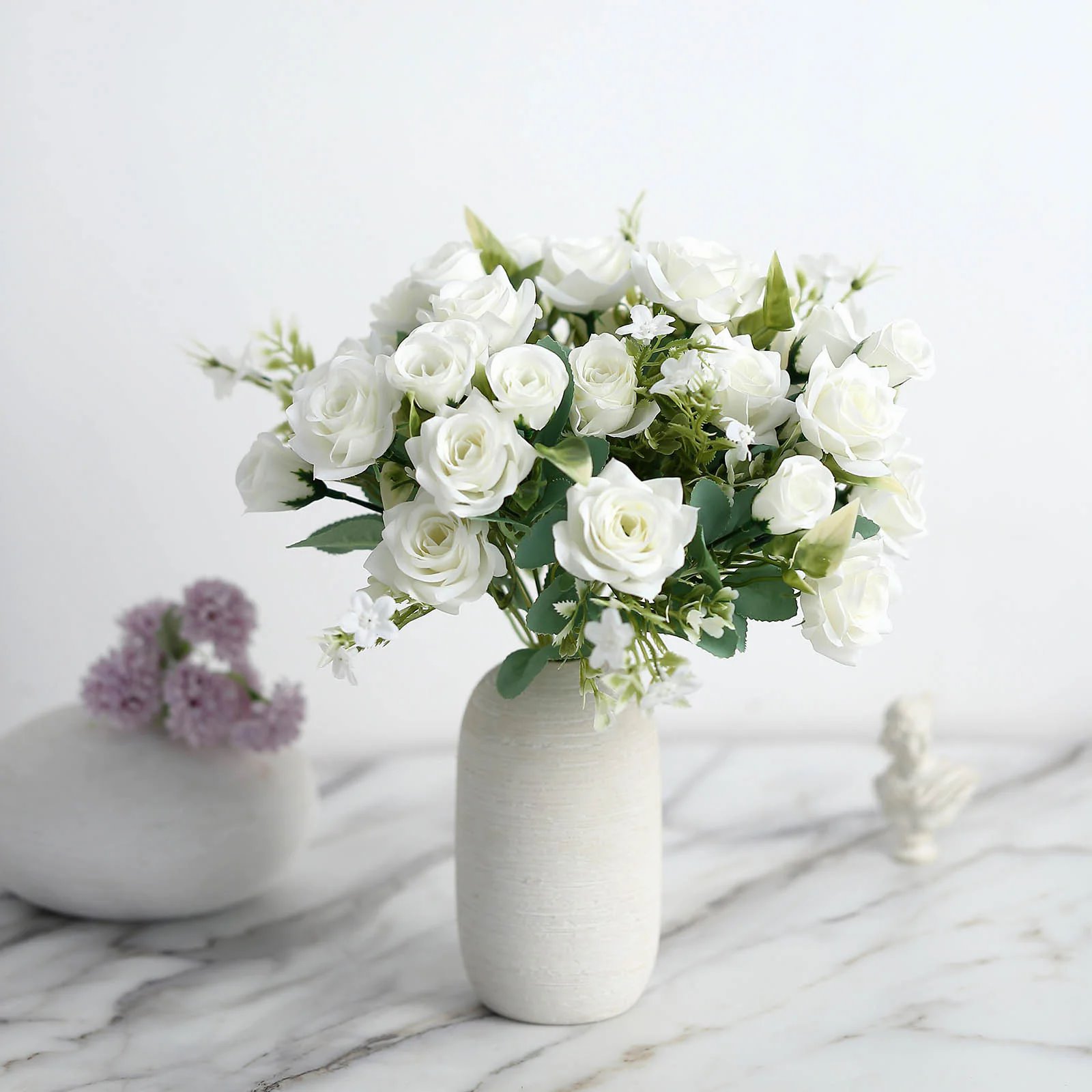 4 Bushes 12" Silk Roses Artificial Flowers Bouquets Party Events Decorations - Picture 28 of 66