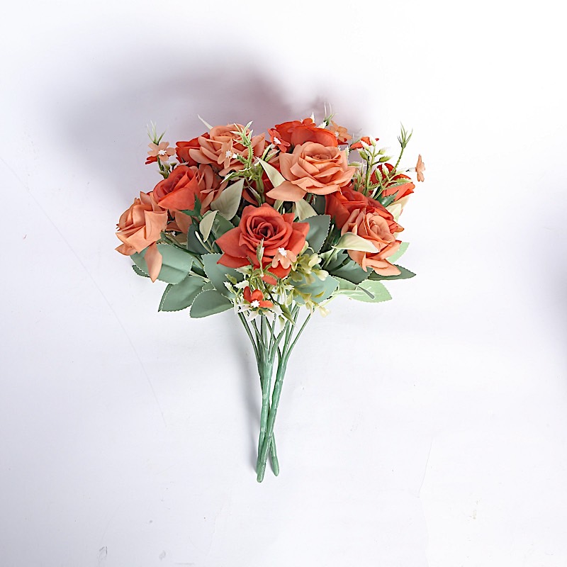 4 Bushes 12" Silk Roses Artificial Flowers Bouquets Party Events Decorations - Picture 51 of 66
