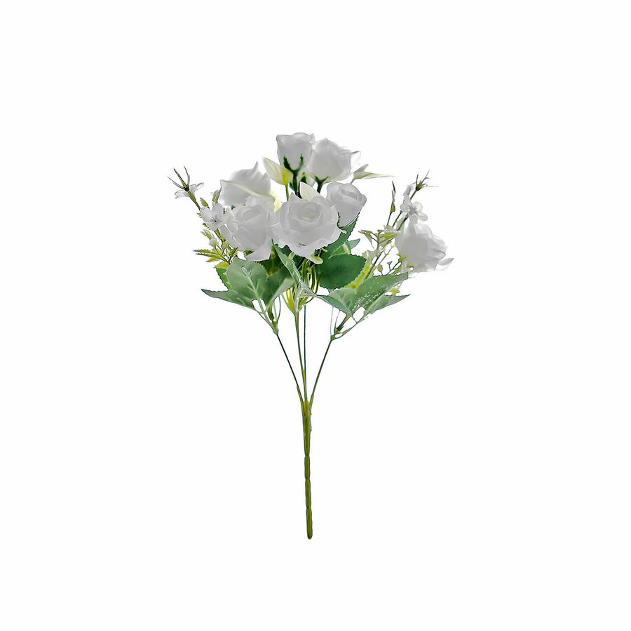 4 Bushes 12" Silk Roses Artificial Flowers Bouquets Party Events Decorations - Picture 59 of 66