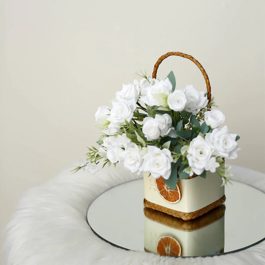 4 Bushes 12" Silk Roses Artificial Flowers Bouquets Party Events Decorations - Picture 65 of 66