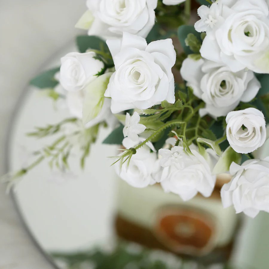 4 Bushes 12" Silk Roses Artificial Flowers Bouquets Party Events Decorations - Picture 66 of 66