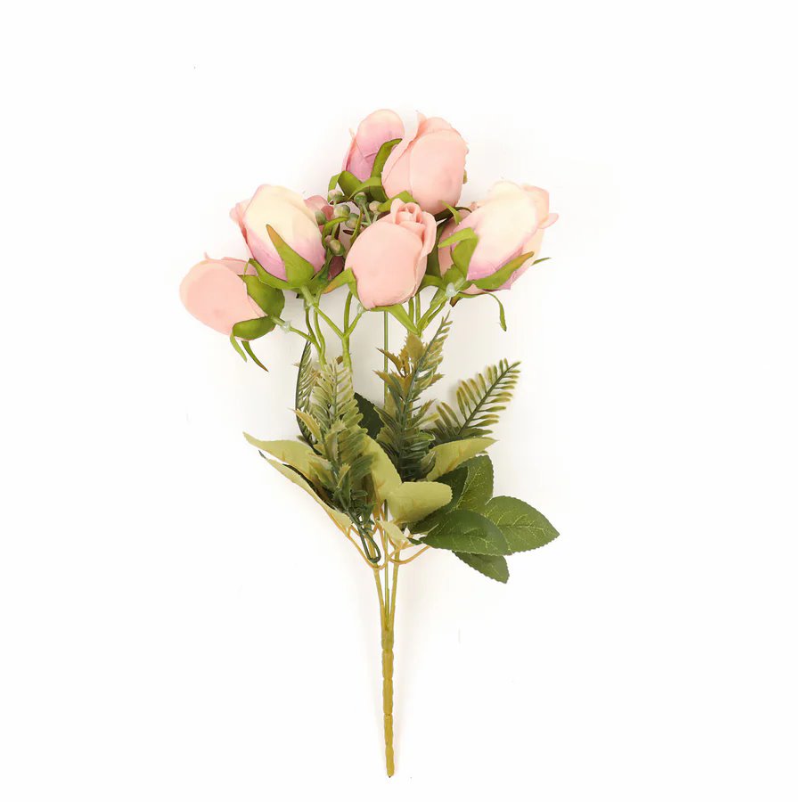 3 Bouquets 13″ Silk Rose Bud Artificial Flower Bushes Wedding Party Decorations
