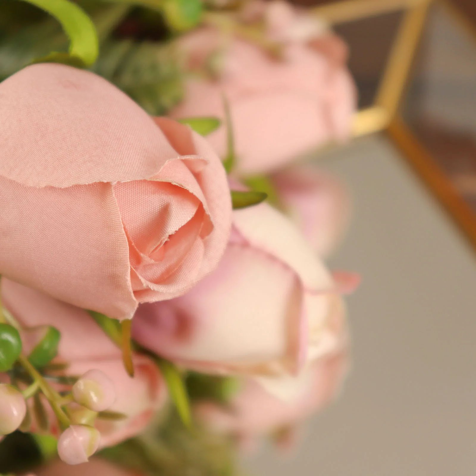 3 Sträuße 13 in Kunstblumen Seide Rosenknospe Blumen Sträucher Party Deko - Bild 26 von 50